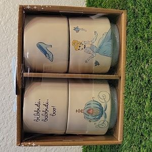 New Sealed Rae Dunn Disney Princess Cinderella Stacking Ramekins Set Of 4